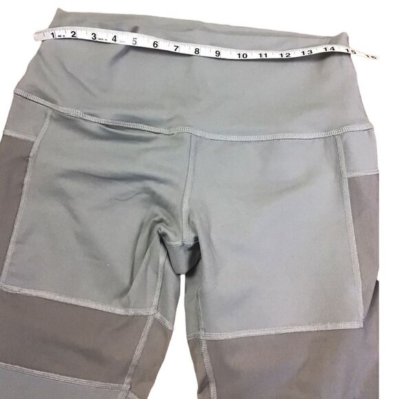 TRIHARA Gray High Rise Mesh Panel Athletic Leggings Size Large - Picture 3 of 9